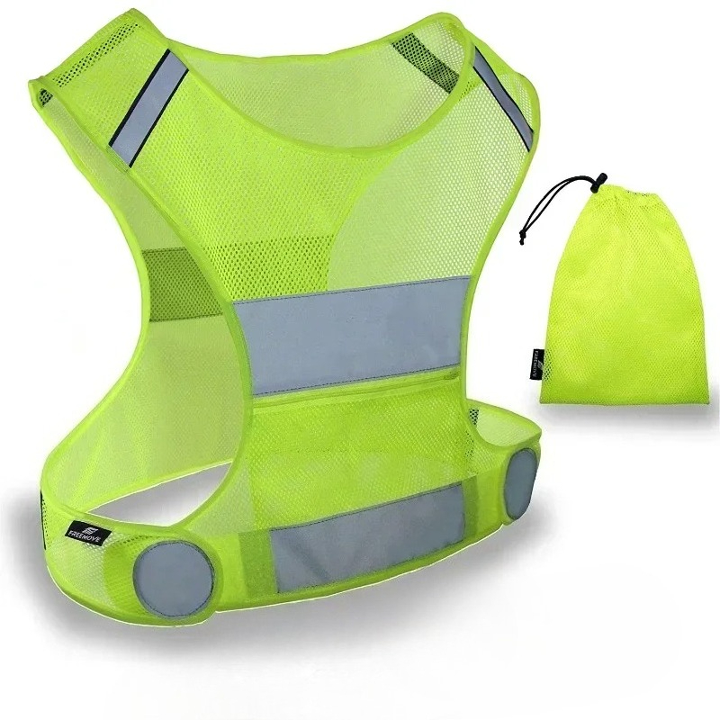 Reflective Running Gear Vest - 1 ensemble gilet fluorescent de course