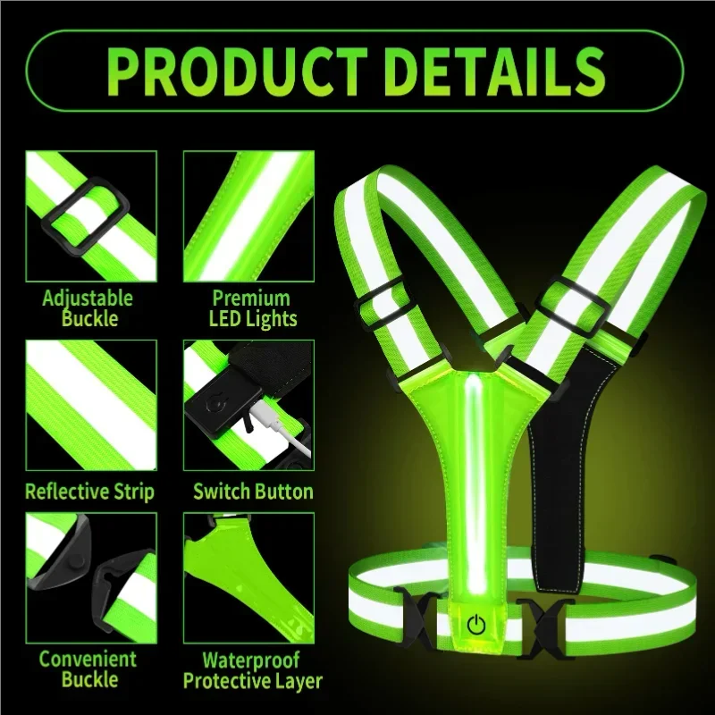 Gilet réfléchissant LED pour l - Reflective Running Gear Vest avis et prix