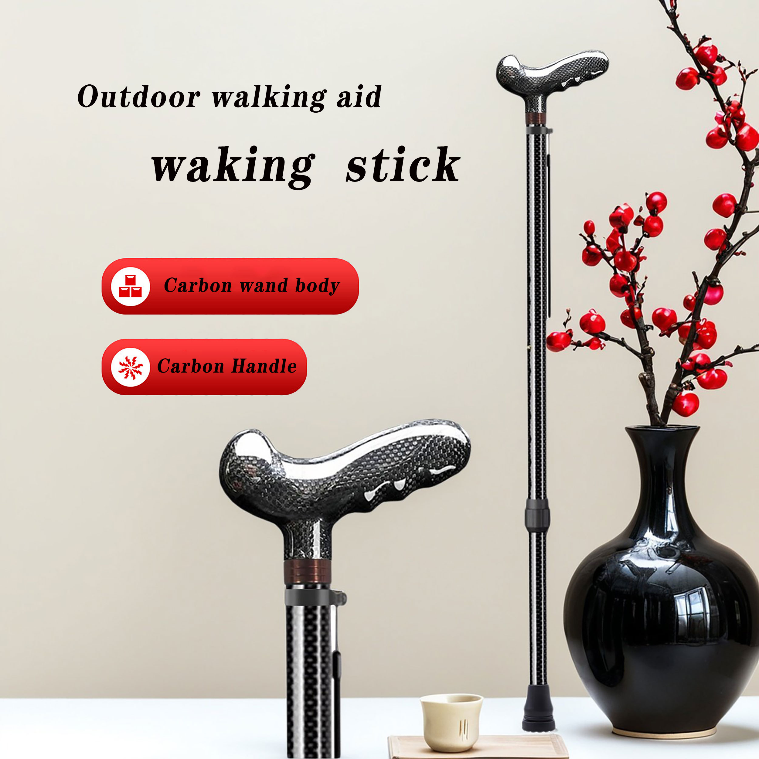 Canne télescopique en fibre de - Trekking Pole Carbon avis et prix